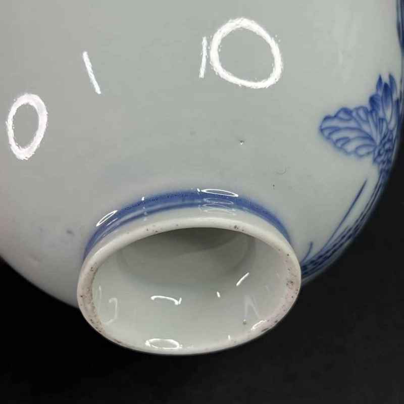 清乾隆 青花花开富贵纹杯 - 图13