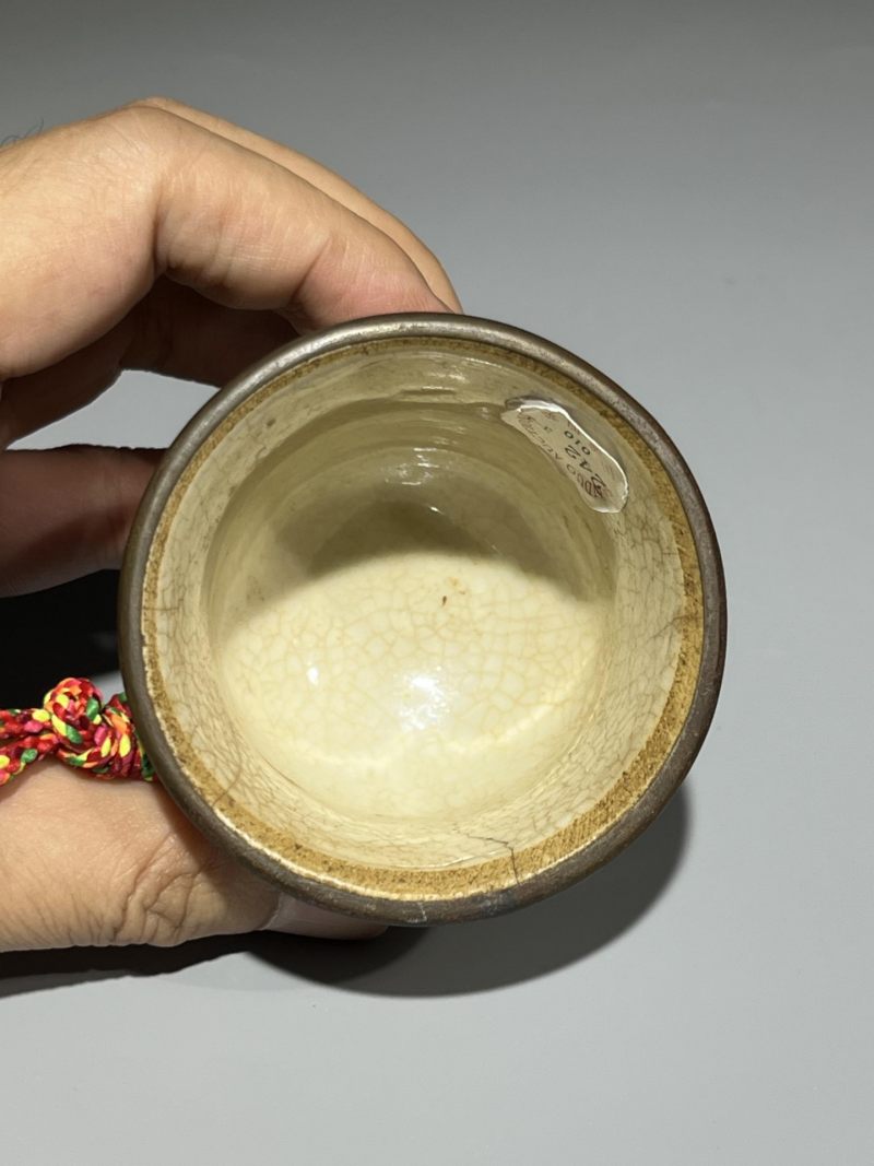    清中期 哥釉钟鼓型挂件 一组两件 - 图15