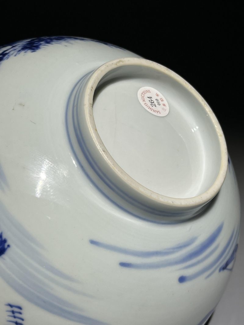    清康熙 青花山水人物纹碗 - 图10