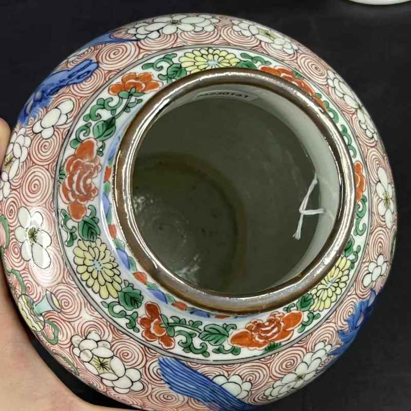 清康熙 青花五彩天马纹罐一对 - 图5