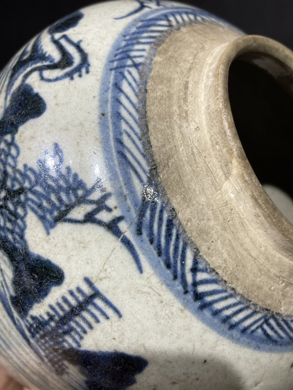 清 青花珊瑚红罐三只一组 - 图18