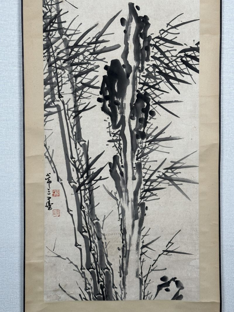  翟栋  现代 竹石图 - 图5