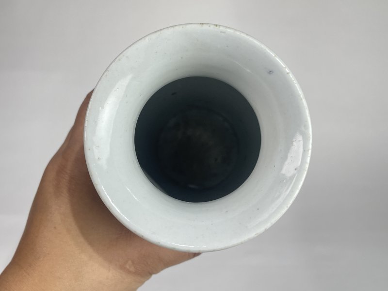 清  五彩花鸟纹筒瓶 - 图8