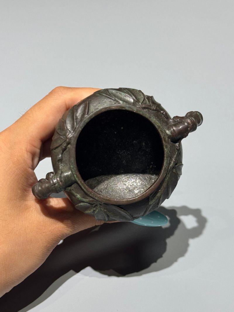    清 铜文房竹节熏炉 - 图11