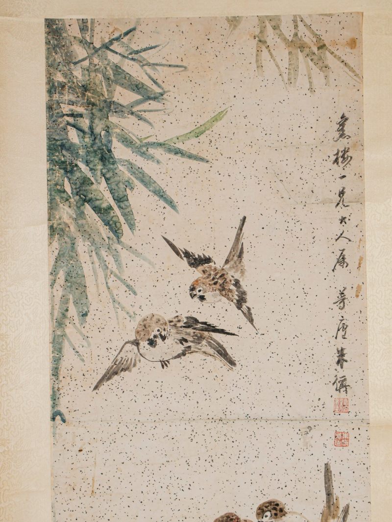  朱梦庐 （1826-1900）  清 竹雀图 - 图7