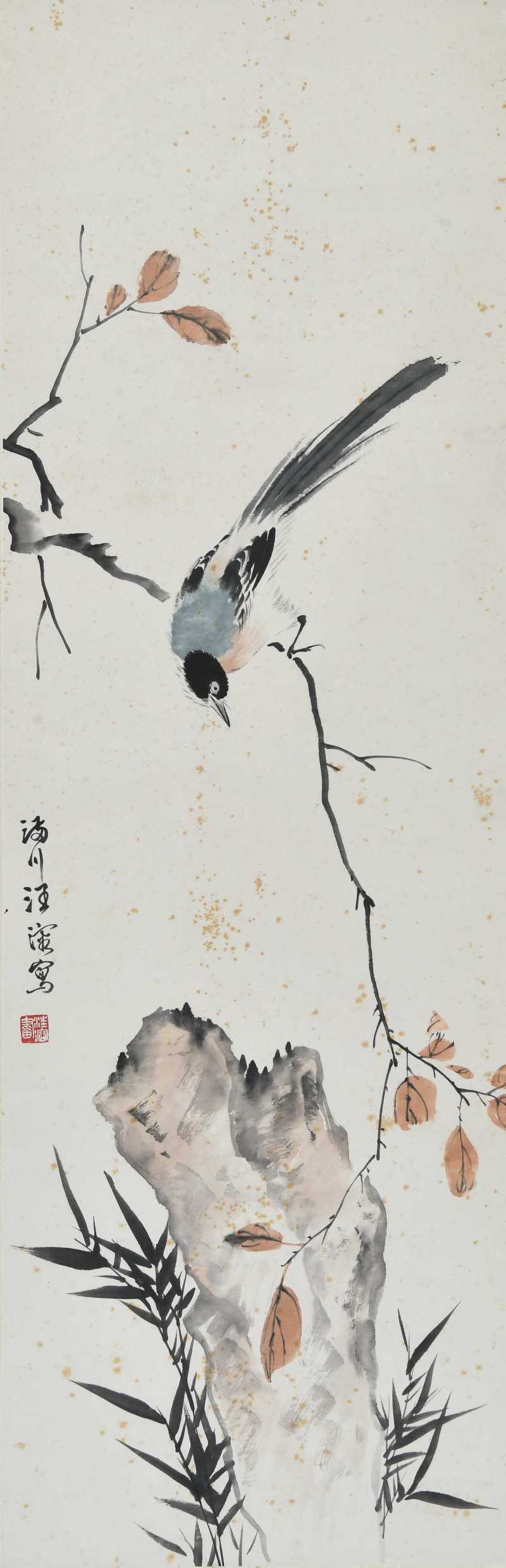  汪溶 花鸟 - 图1