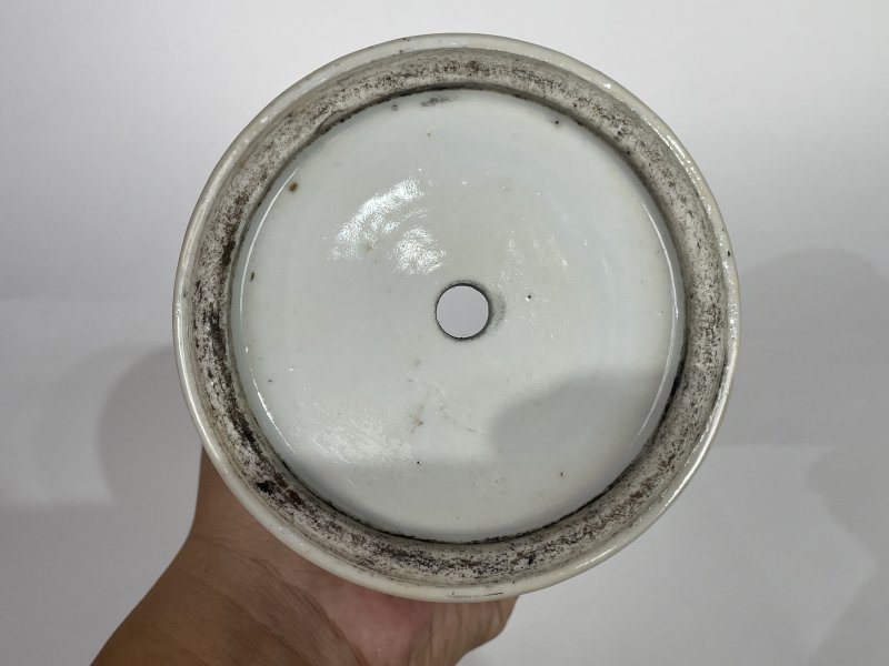 清晚期 五彩开光花鸟纹花觚 - 图9