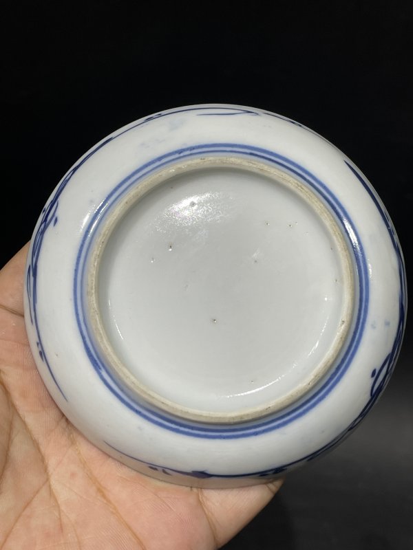 民国 青花小花盆带托 - 图8