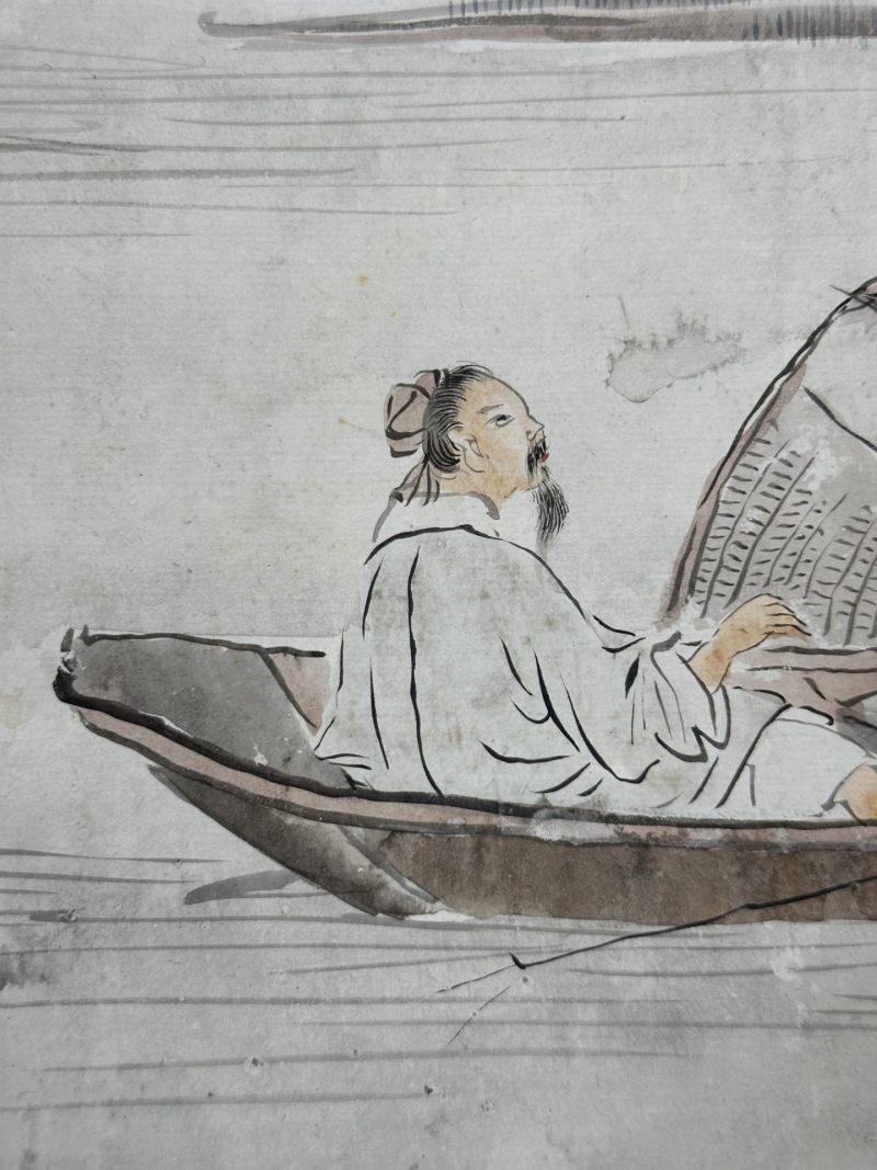  何丹山 (1807-1875)  清 泛舟读书图 - 图7