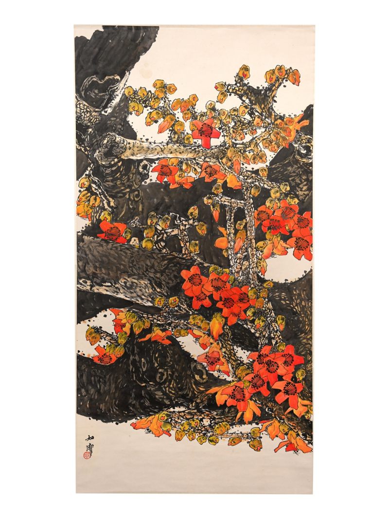  梁如洁  现代 红棉 - 图1