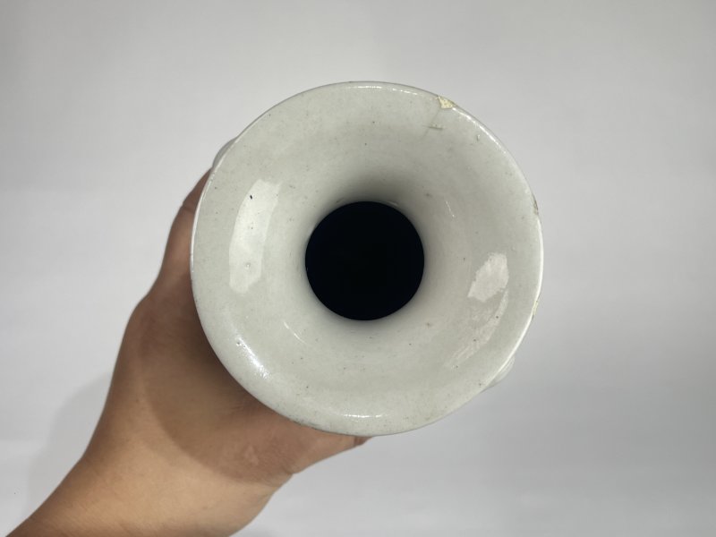 民国 矾红墨彩太师少师纹瓶 - 图6