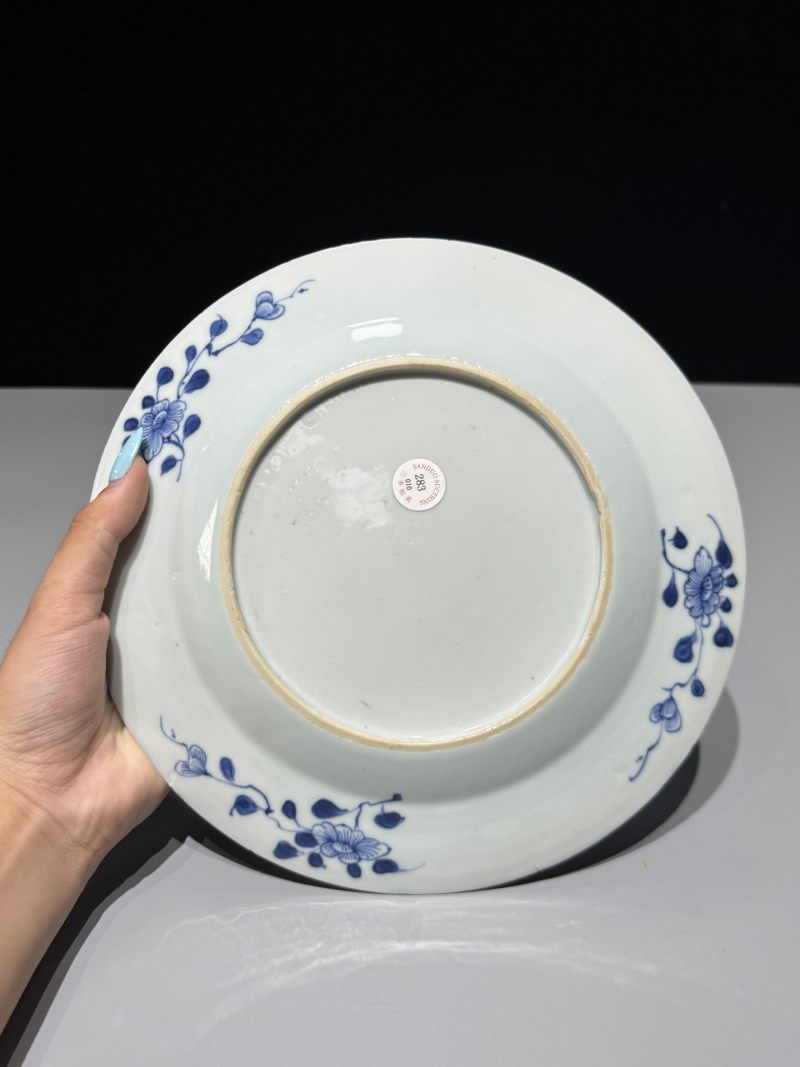    清康熙 青花人物纹盘 - 图6