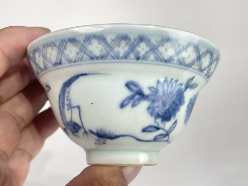 解放后 青花盖碗 - 图5