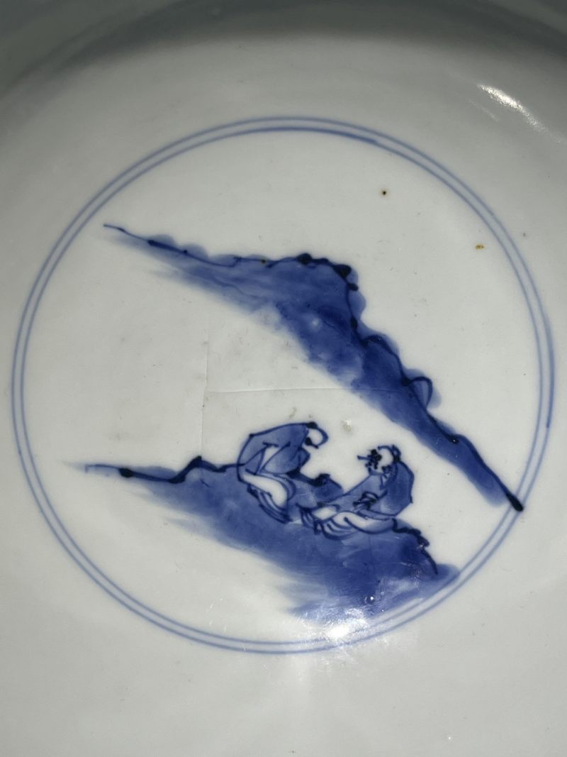    清康熙 青花山水人物纹碗 - 图14