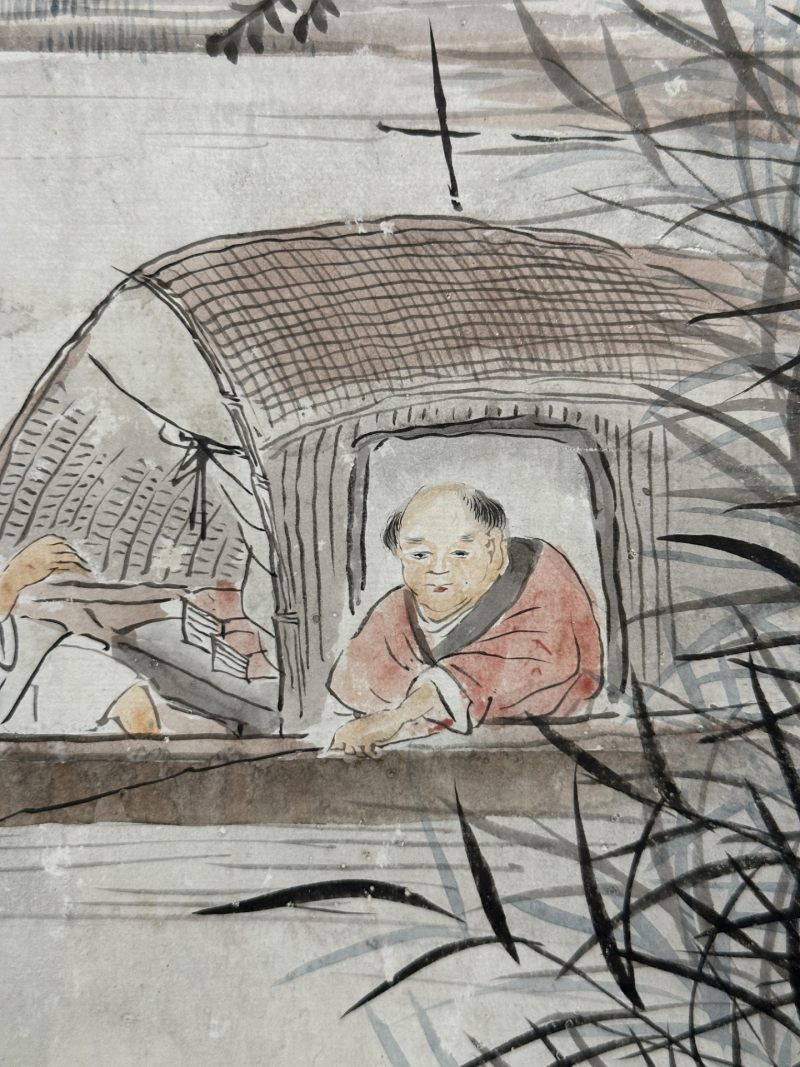  何丹山 (1807-1875)  清 泛舟读书图 - 图8