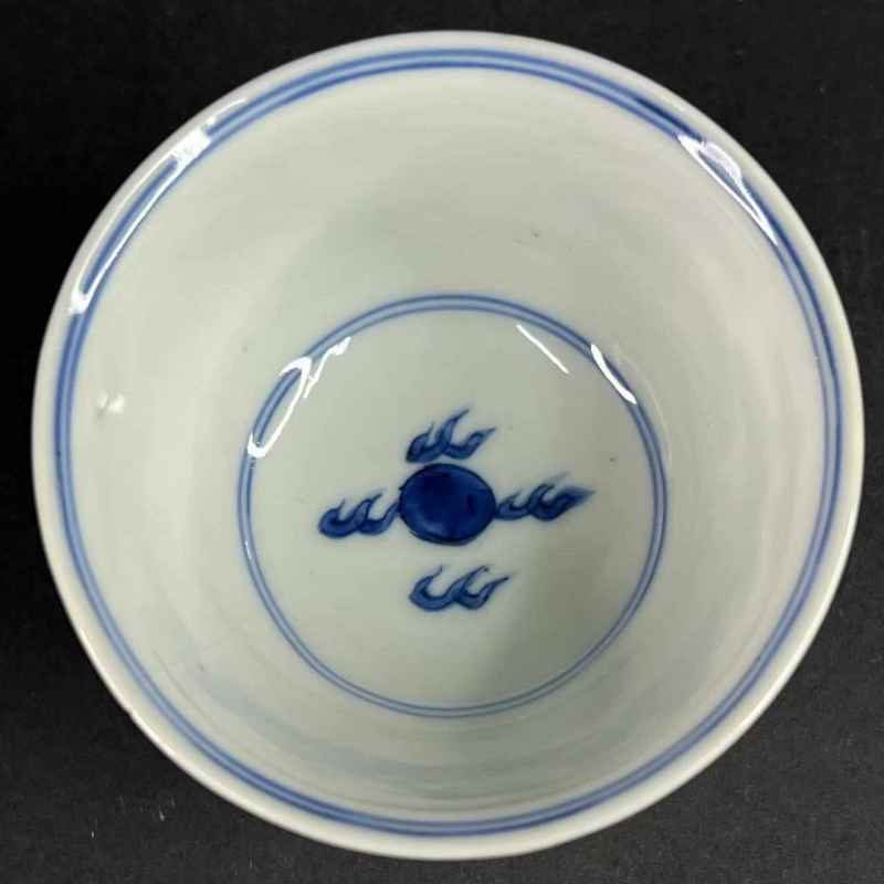 清康熙 青花瑞兽纹杯一对 - 图6