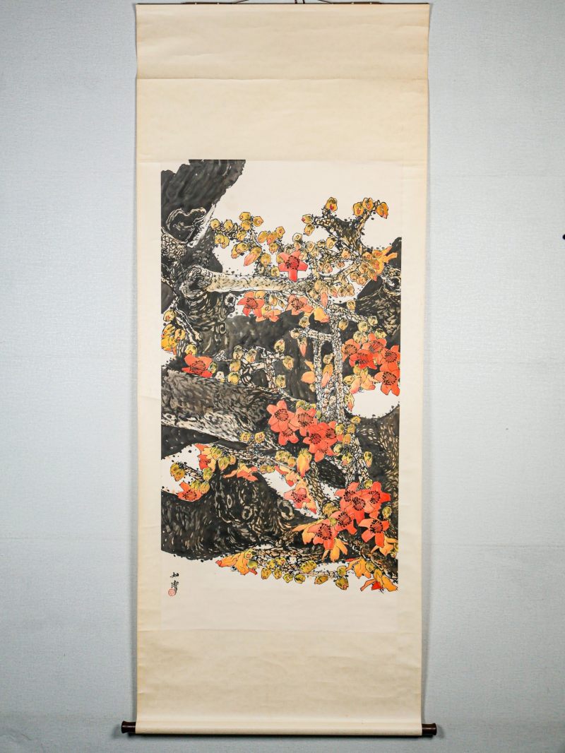  梁如洁  现代 红棉 - 图2