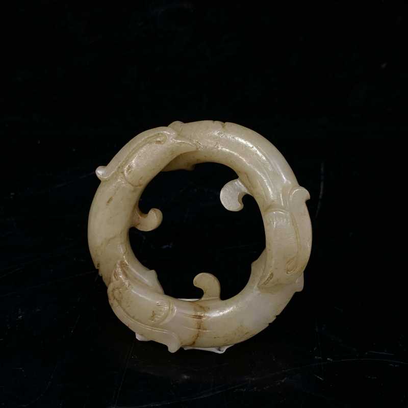 清 龙凤纹玉环 - 图2