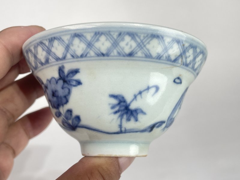 解放后 青花盖碗 - 图6