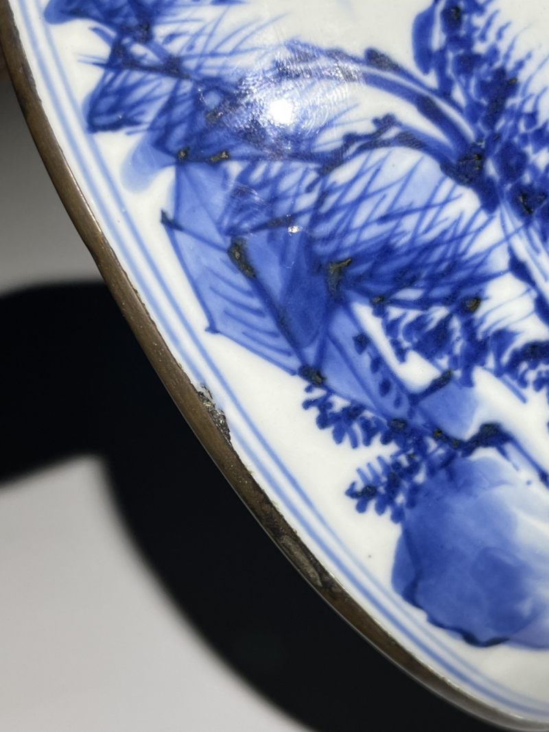    清康熙 青花山水人物纹碗 - 图15