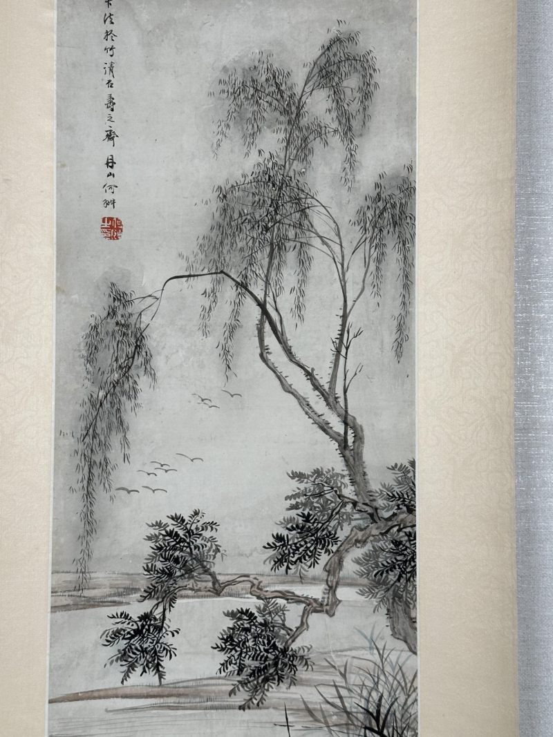  何丹山 (1807-1875)  清 泛舟读书图 - 图9