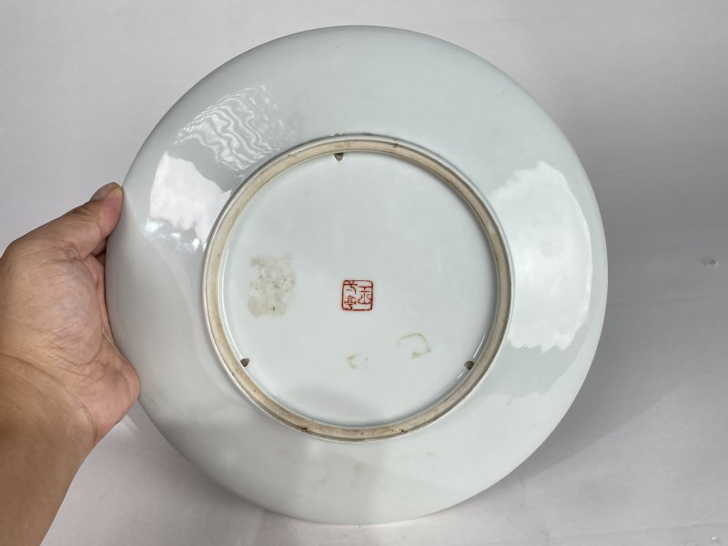 民国 粉彩西厢记人物故事图挂盘 - 图6