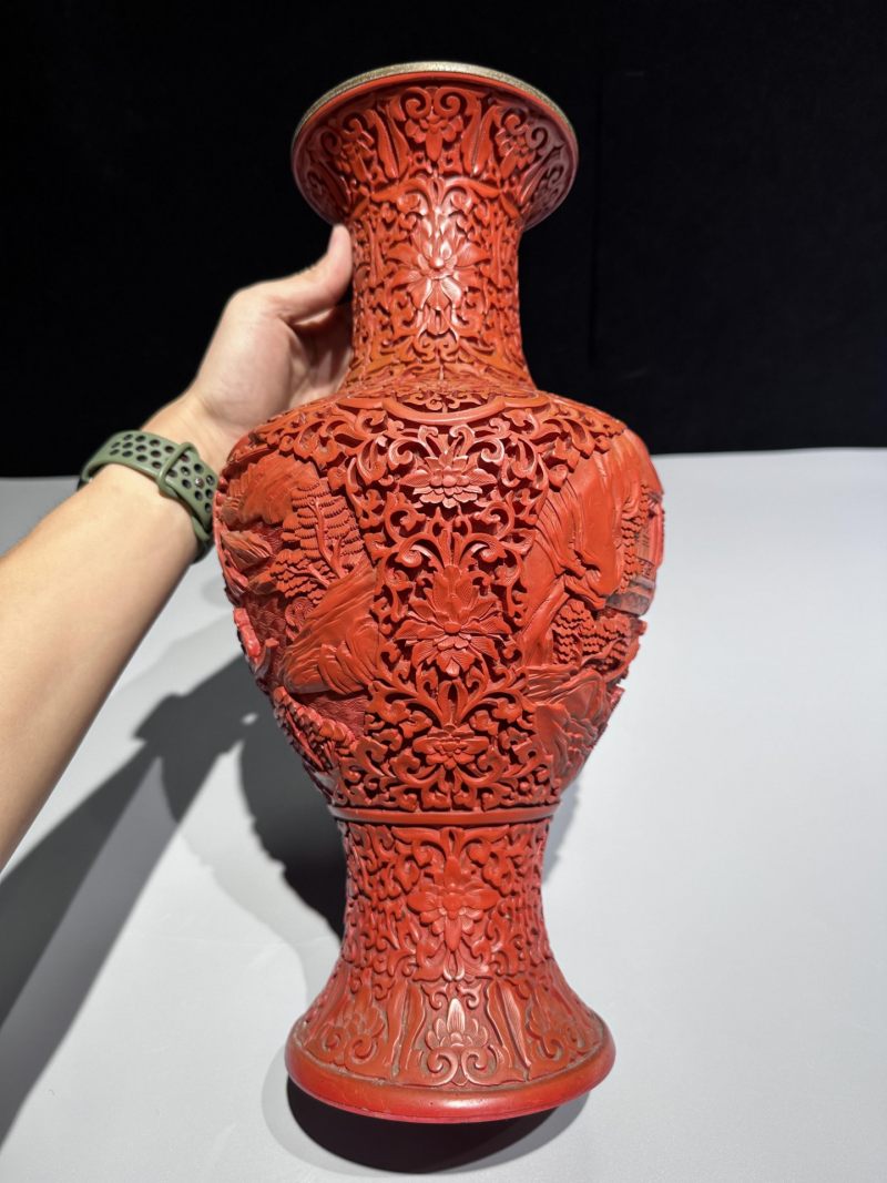    漆器山水人物瓶 - 图7