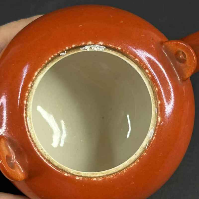 清同治 珊瑚红釉壶 - 图10