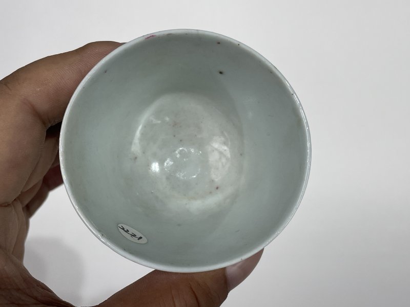 民国 粉彩花鸟纹杯 - 图5