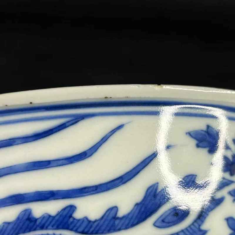 清晚期 青花凤纹大碗 - 图12