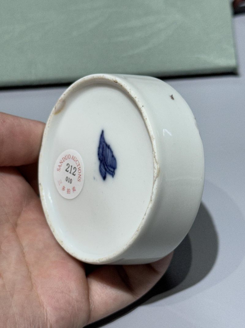    清雍正 青花石榴纹印泥盒 - 图8