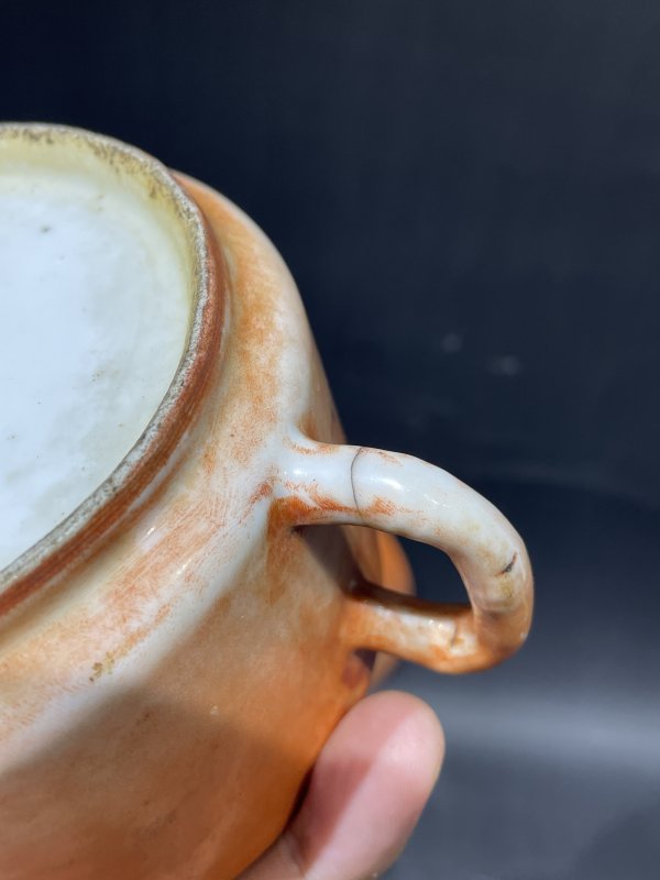 清 粉彩茶壶 杯子 盖 一组八件 - 图15