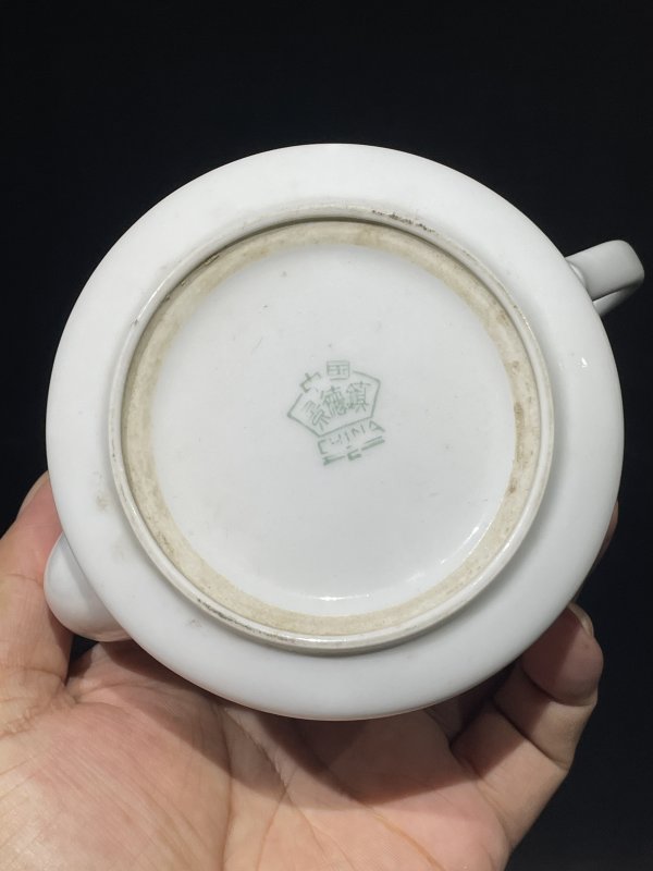 解放后 粉彩花卉纹茶壶 - 图7