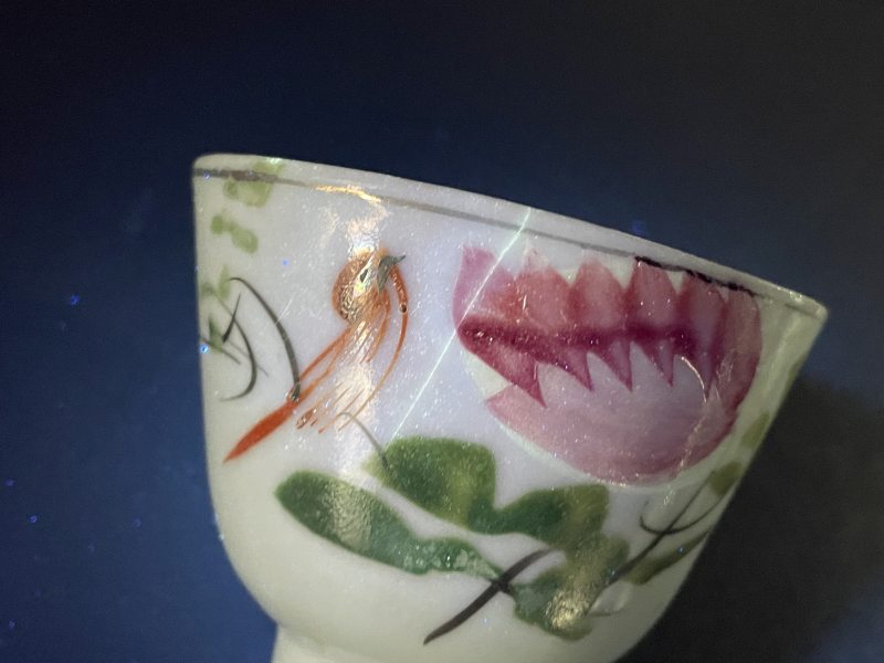 民国 粉彩花鸟纹杯 - 图7