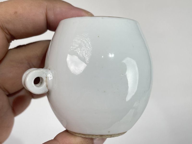 解放后 浅降彩花鸟纹鸟食罐 - 图4