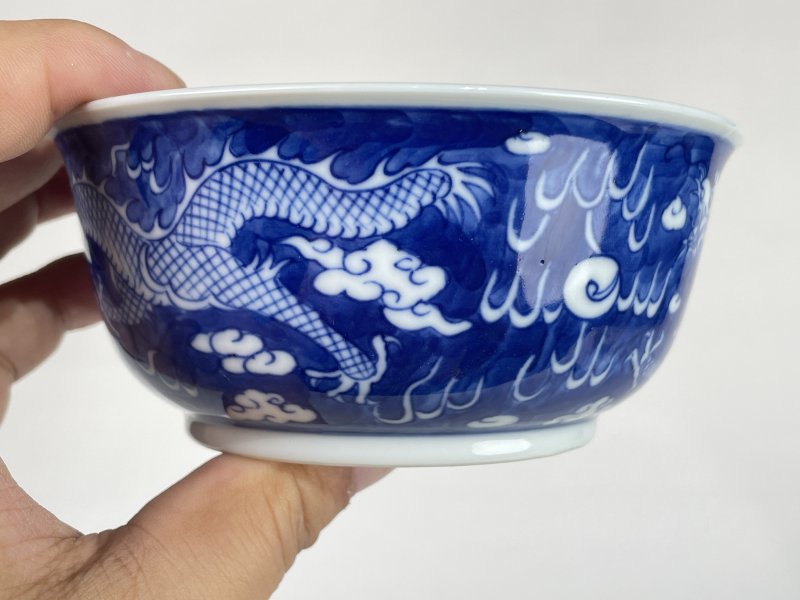 解放后 青花龙纹碗 - 图3