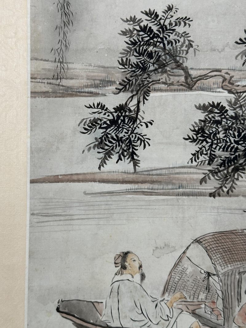 何丹山 (1807-1875)  清 泛舟读书图 - 图13