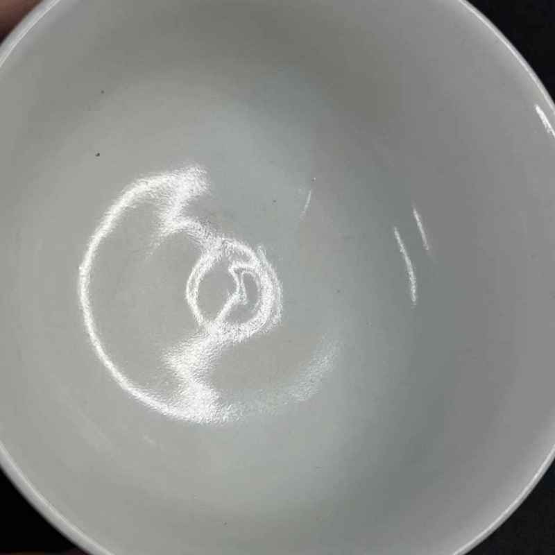清雍正 天蓝釉杯 - 图3