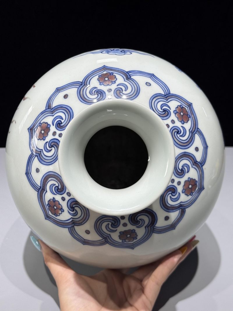    青花釉里红龙纹梅瓶 - 图7
