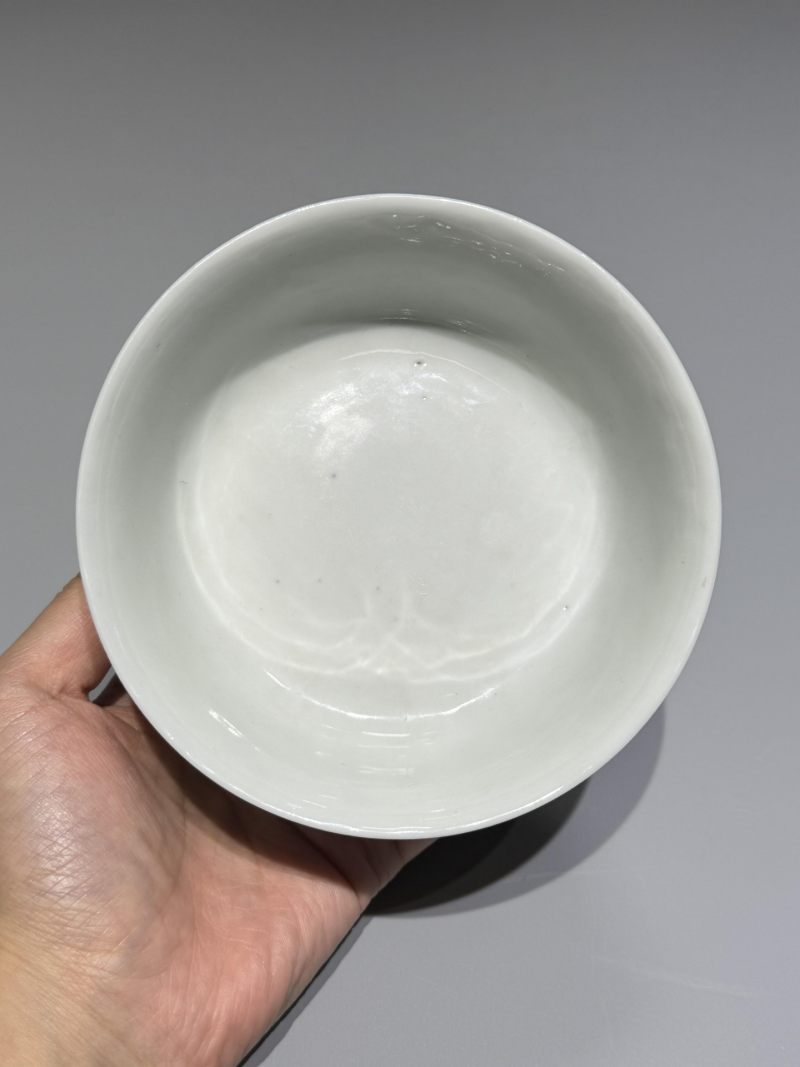   清晚期 青花加彩花卉纹碗 - 图7