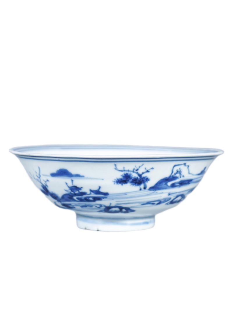    明天启 青花山水纹碗 - 图1