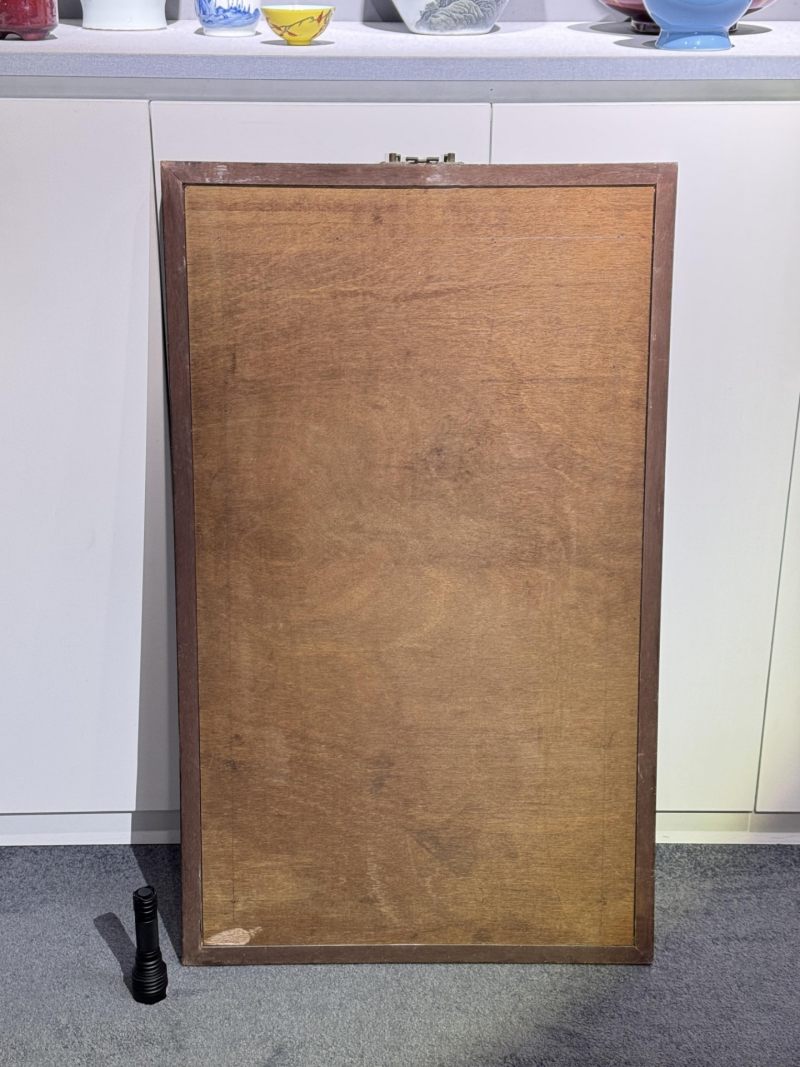    刘书仁作品 粉彩荷塘金鱼纹瓷板 - 图8