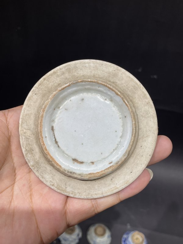 清 粉彩茶壶 杯子 盖 一组八件 - 图19