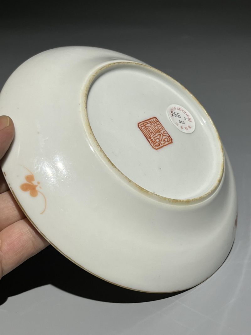   清道光 粉彩无双谱盘一对 - 图14