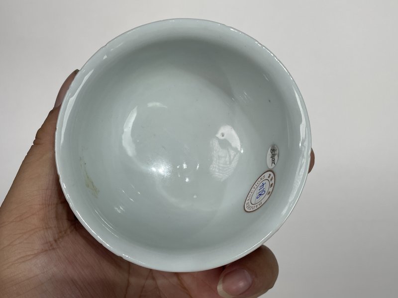 明晚期 青花高仕图杯一对 - 图5