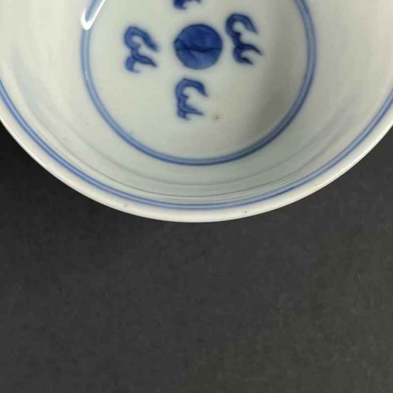 清康熙 青花瑞兽纹杯一对 - 图17
