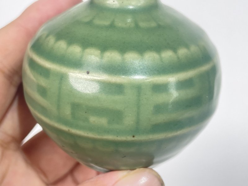 清中期 青釉模印小罐 - 图7