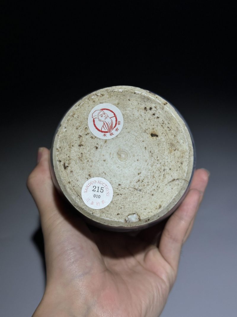    清康熙 青花山水人物纹花囊 - 图4