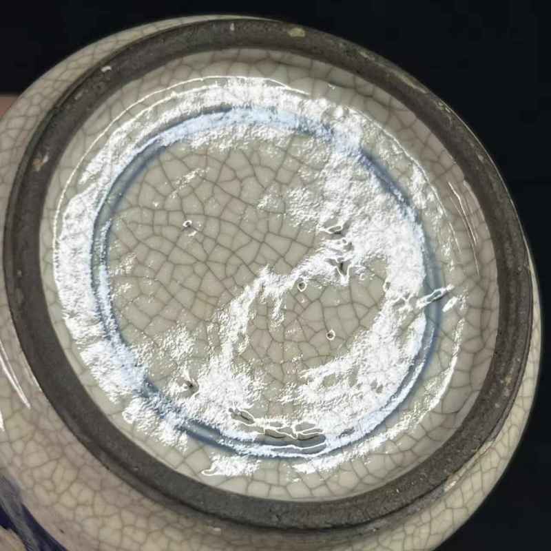 清中晚期 煨瓷青花花鸟纹瓶 - 图14