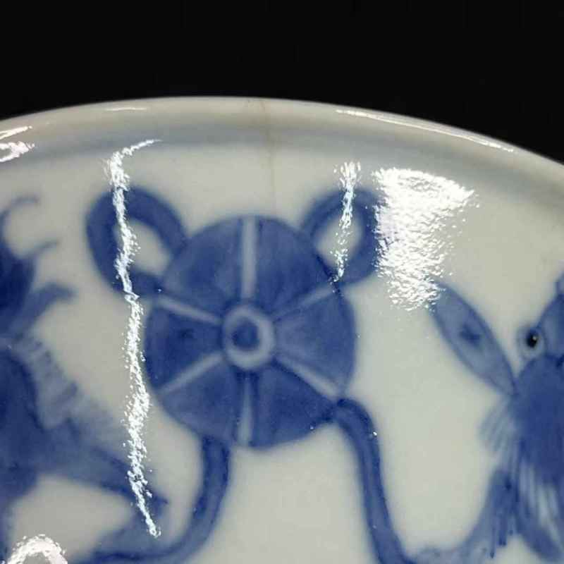 清早期 青花狮纹杯一对 - 图19